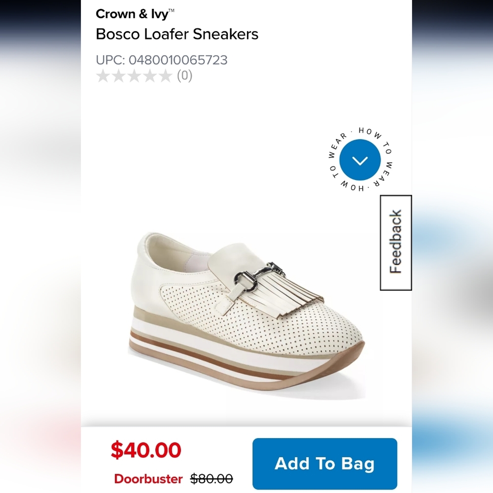 Crown & Ivy White Bosco Loafer Sneakers - Picture 8 of 8